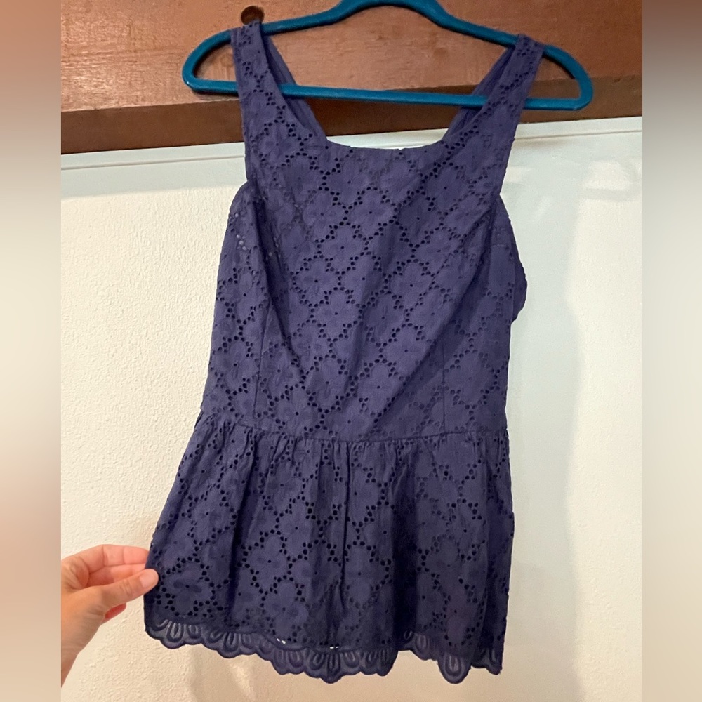 NWT Lilly Pulitzer Ashton Eyelet Peplum Top!
